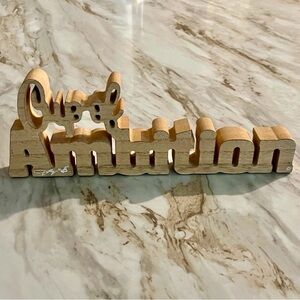 Dolly Cup Of Ambition Wooden Sign
